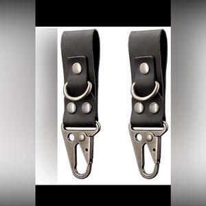 Diodrio ECD Chestnut Brown Leather Strap Belt Clips-2 Pack
